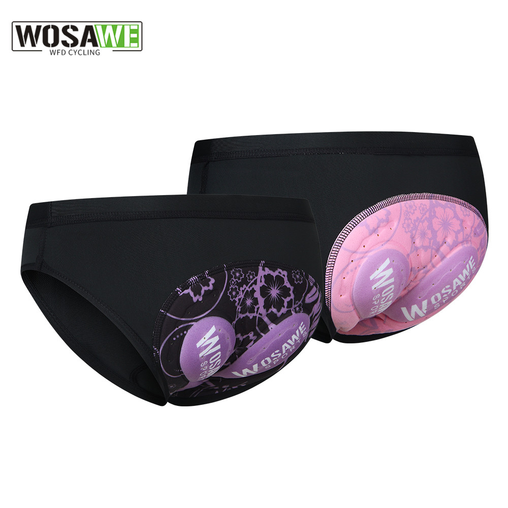 Mountain Biking Shorts Women - WOSAWE damska bielizna rowerowa 3D wyściełane,