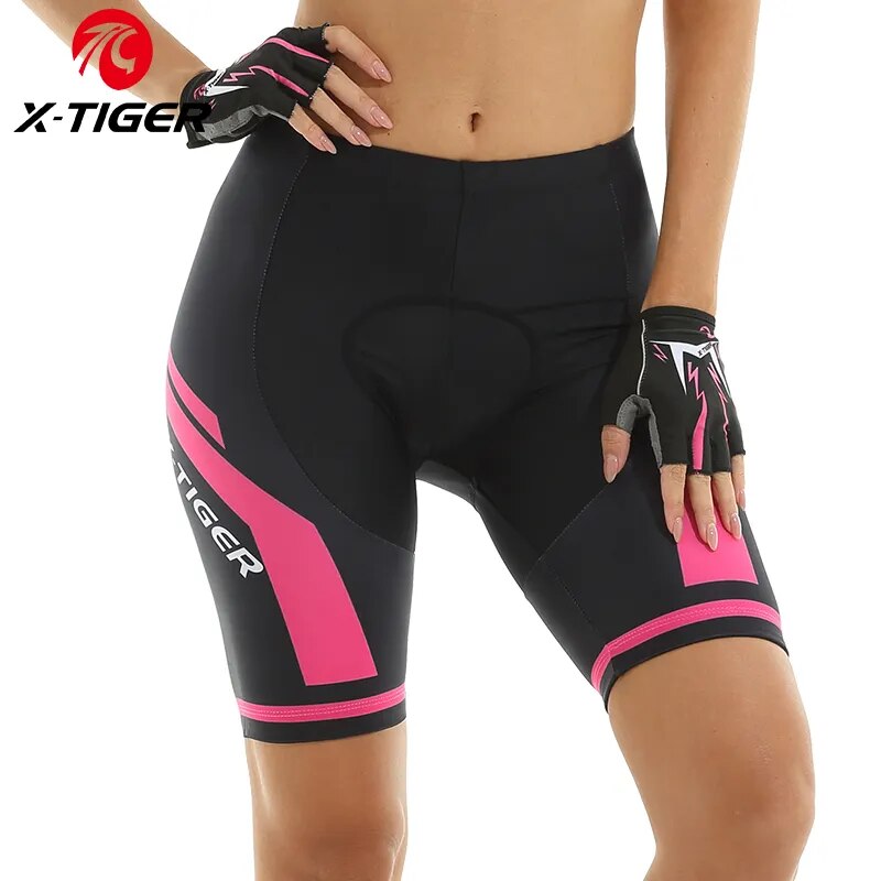 Mountain Biking Shorts Women - X-TIGER damskie spodenki rowerowe 3D wyściełane